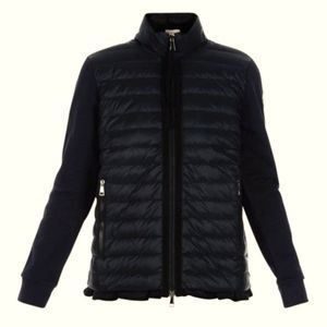 Moncler Maglia Padded Ruffled Black Cardigan Jacket S